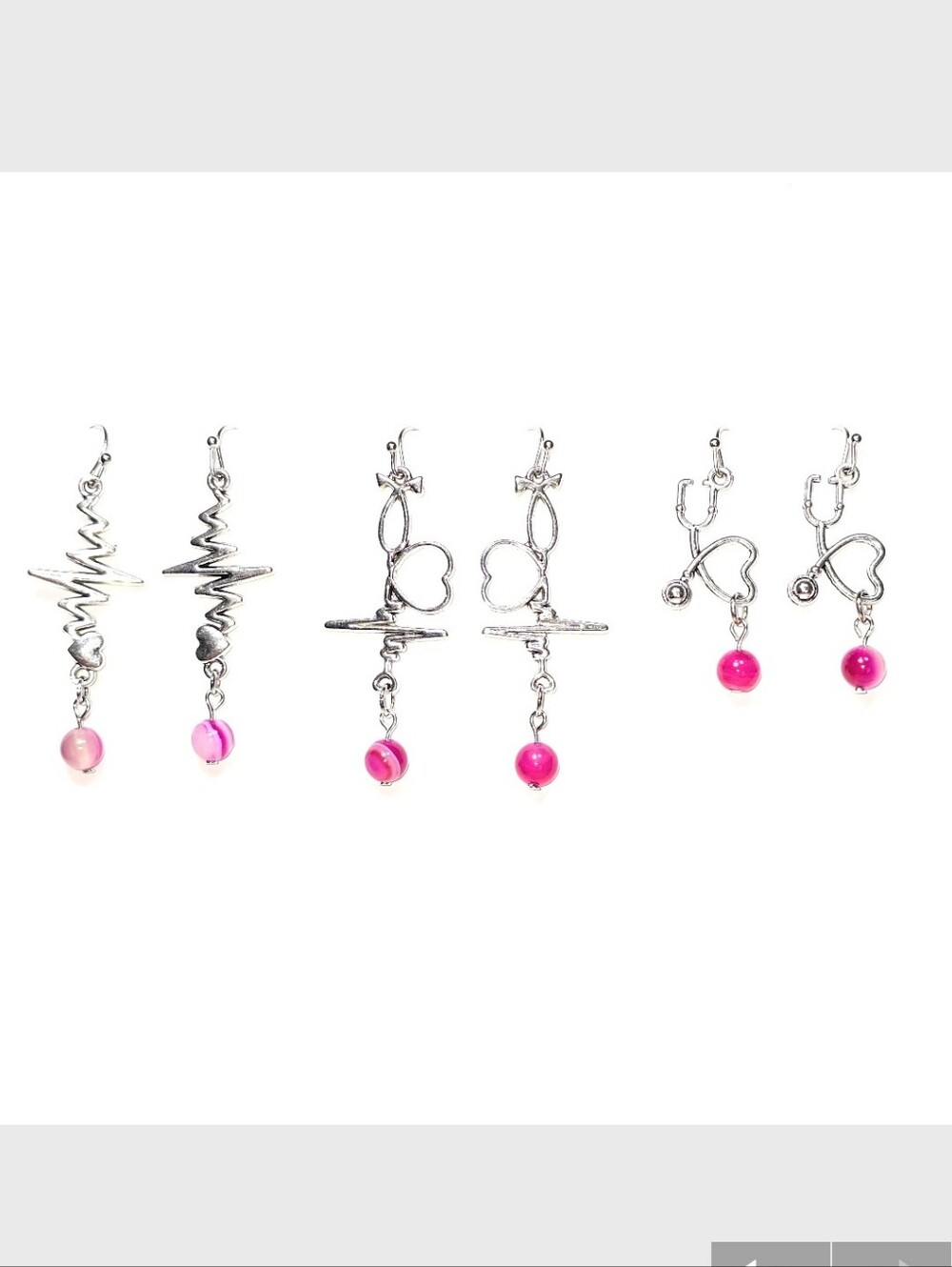 Healthcare Professionals, Nurse's Gift Idea. Heartbeat Stethoscope Earrings
